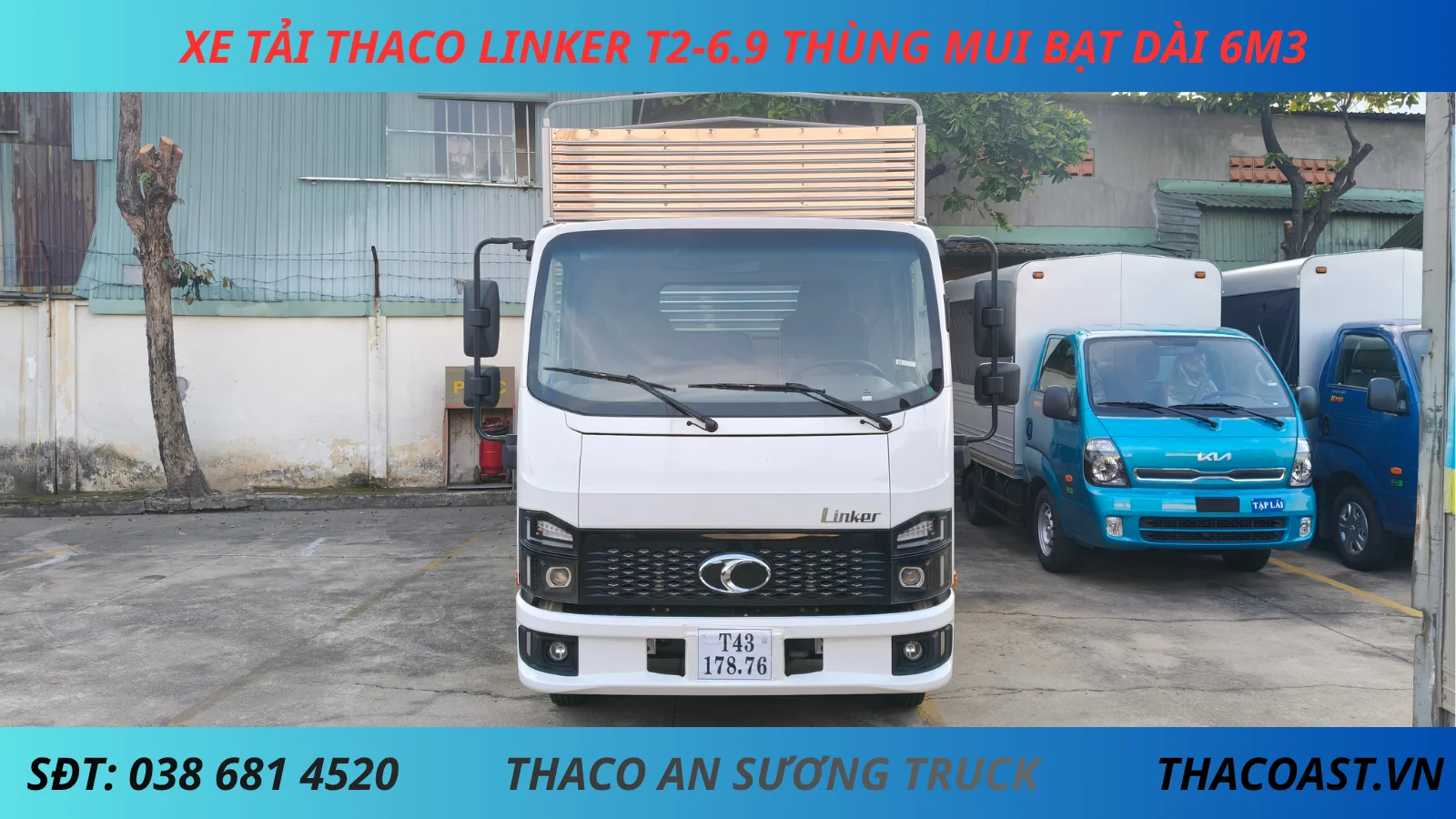 XE TẢI 3T5 THACO LINKER T2-6.9 THÙNG DÀI 6M3 THÙNG MUI BẠT