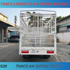 XE TẢI THACO LINKER T2-6.9 THÙNG MUI BẠT DÀI 3M5 (8) XE TẢI 3 TẤN 5 THACO LINKER T2-6.9 THÙNG DÀI 6M3 THÙNG MUI BẠT