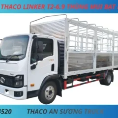 ảnh nền XE TẢI THACO LINKER T2-6.9 THÙNG MUI BẠT DÀI 3M5 XE TẢI 3 TẤN 5 THACO LINKER T2-6.9 THÙNG DÀI 6M3 THÙNG MUI BẠT