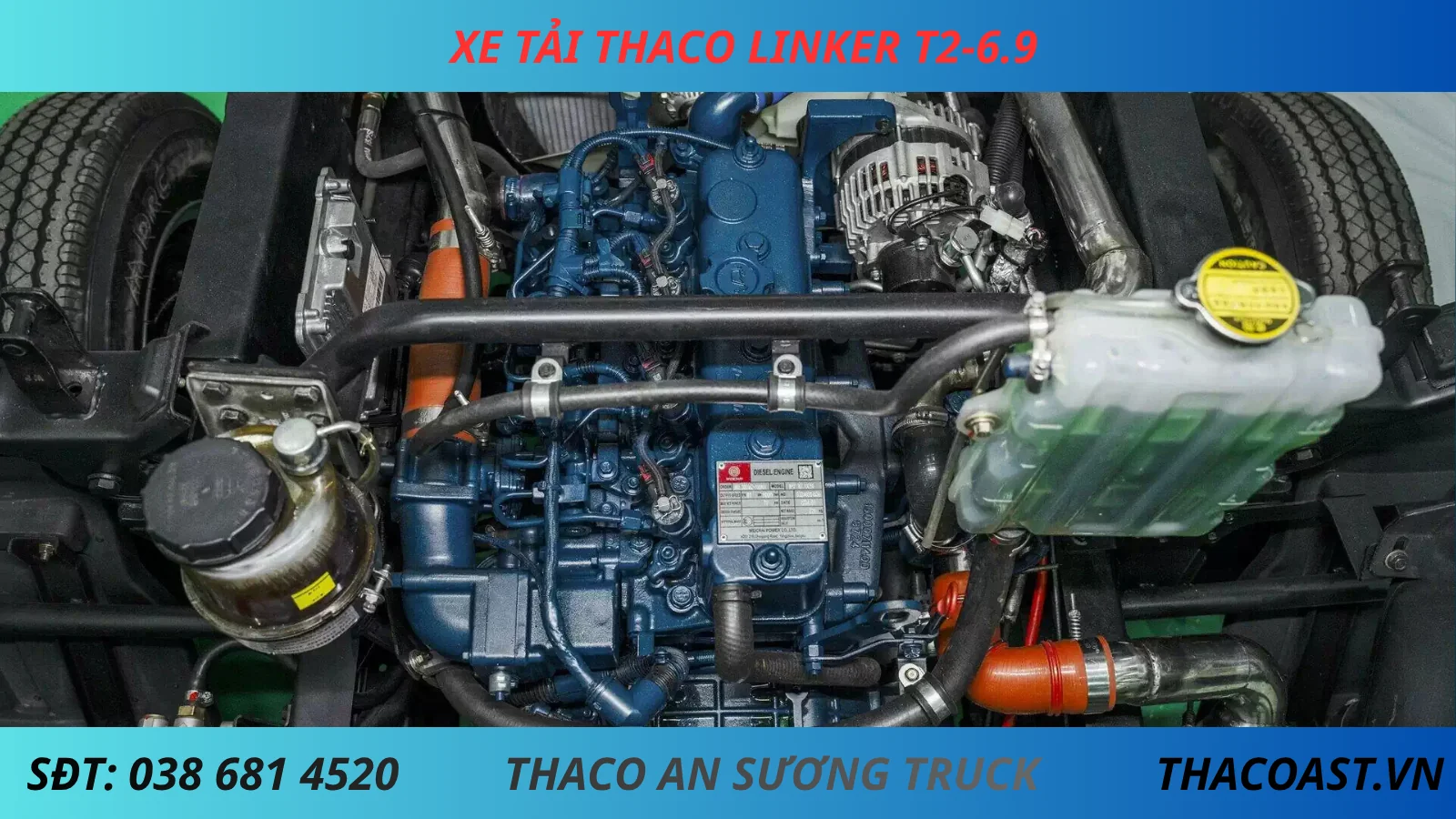 XE TẢI 3 TẤN 5 THACO LINKER T2-6.9 THÙNG KÍN DÀI 6M3