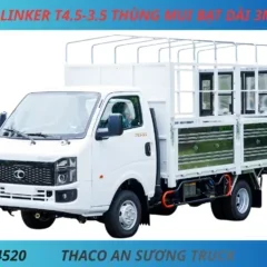 xe tải thùng mui bạt thaco linker T4.5-3.5 thùng mui bạt dài 3m5 tải 1990kg