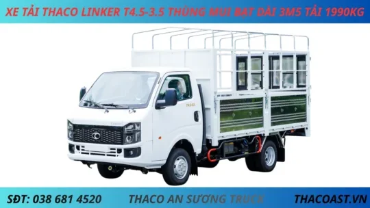 hình NỀN THACO LINKER T4.5-3.5 THÙNG MUI BẠT xe tải thùng mui bạt thaco linker T4.5-3.5 thùng mui bạt dài 3m5 tải 1990kg