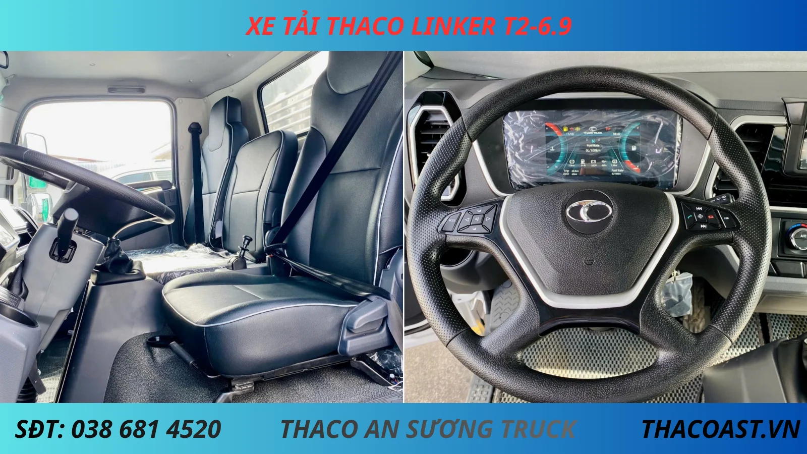 NỘI THẤT XE TẢI 3T5 THACO LINKER T2-6.9
