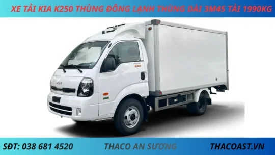 ẢNH NỀN XE TẢI KIA K250 THÙNG ĐÔNG LẠNH XE TẢI KIA K250 THÙNG ĐÔNG LẠNH THÙNG DÀI 3M45 TẢI 1990KG