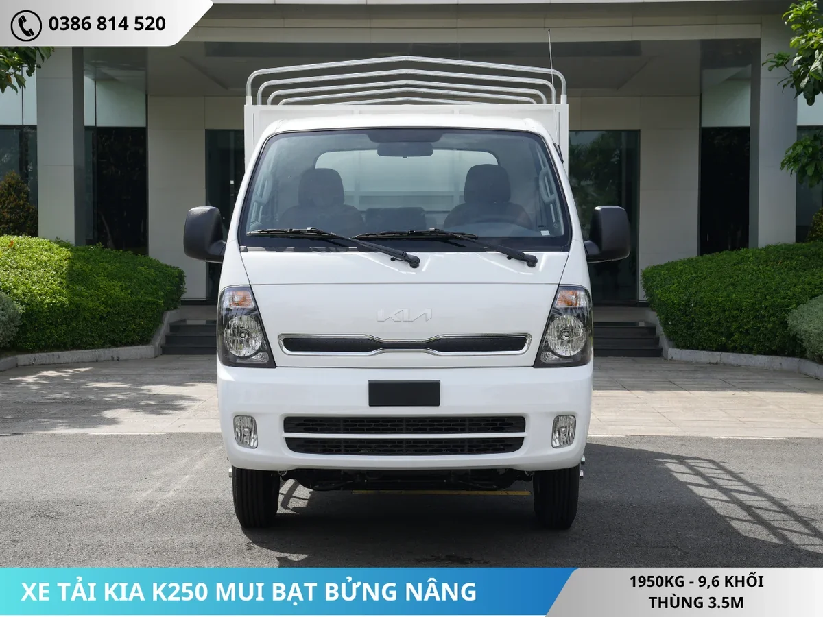 ĐẦU XE TẢI KIA K250 MUI BẠT BỬNG NÂNG Xe tải Kia K250 mui bạt bửng nâng