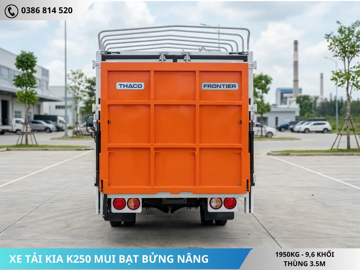 ĐUÔI XE TẢI KIA K250 MUI BẠT BỬNG NÂNG ĐUÔI XE TẢI KIA K250 MUI BẠT BỬNG NÂNG