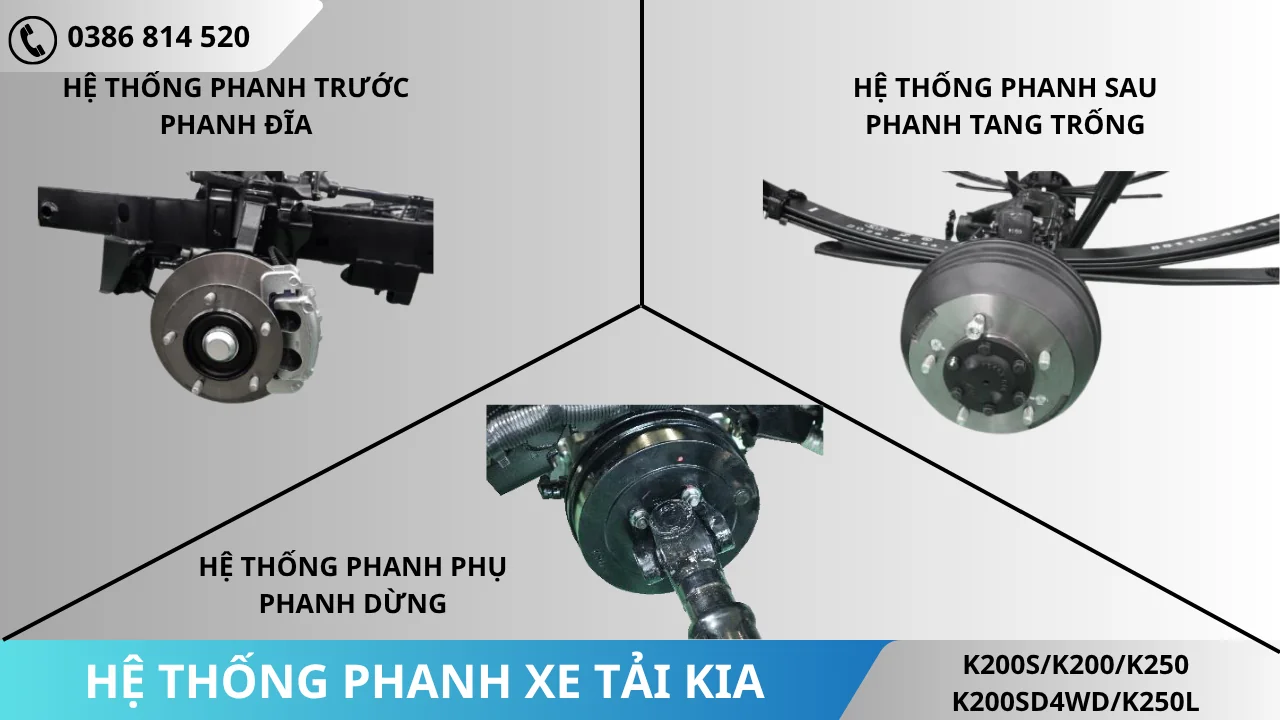 HỆ THỐNG PHANH XE TẢI KIA