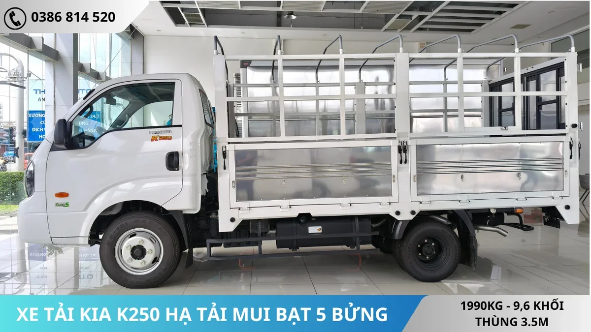HÔNG XE TẢI KIA K250 HẠ TẢI MUI BẠT 5 BỬNG HÔNG XE TẢI KIA K250 HẠ TẢI MUI BẠT 5 BỬNG