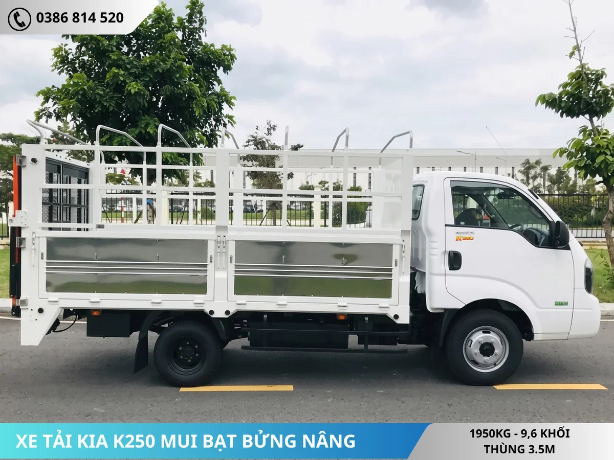 HÔNG XE TẢI KIA K250 MUI BẠT BỬNG NÂNG HÔNG XE TẢI KIA K250 MUI BẠT BỬNG NÂNG