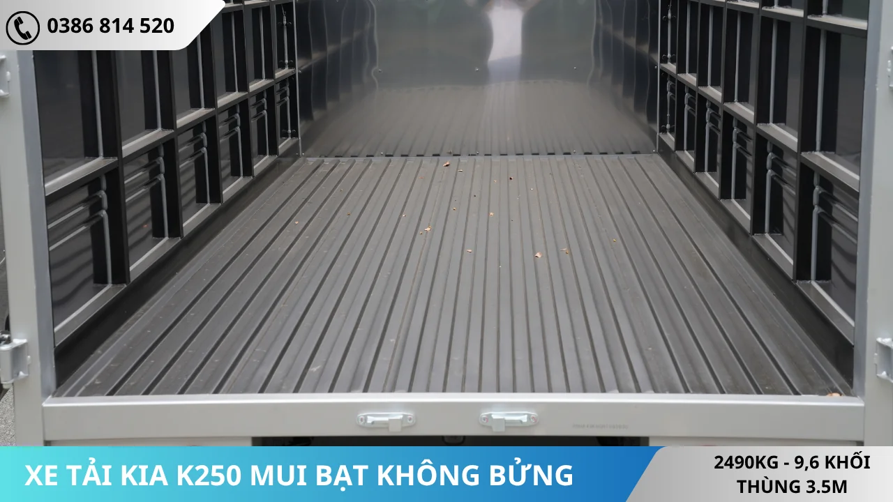 Sàn thùng mui bạt không bửng Kia K250