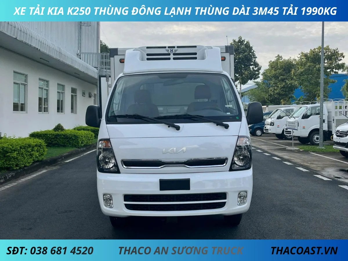KIA K250 THÙNG ĐÔNG LẠNH (3) XE TẢI 2 TẤN KIA K250 THÙNG ĐÔNG LẠNH DÀI 3M45