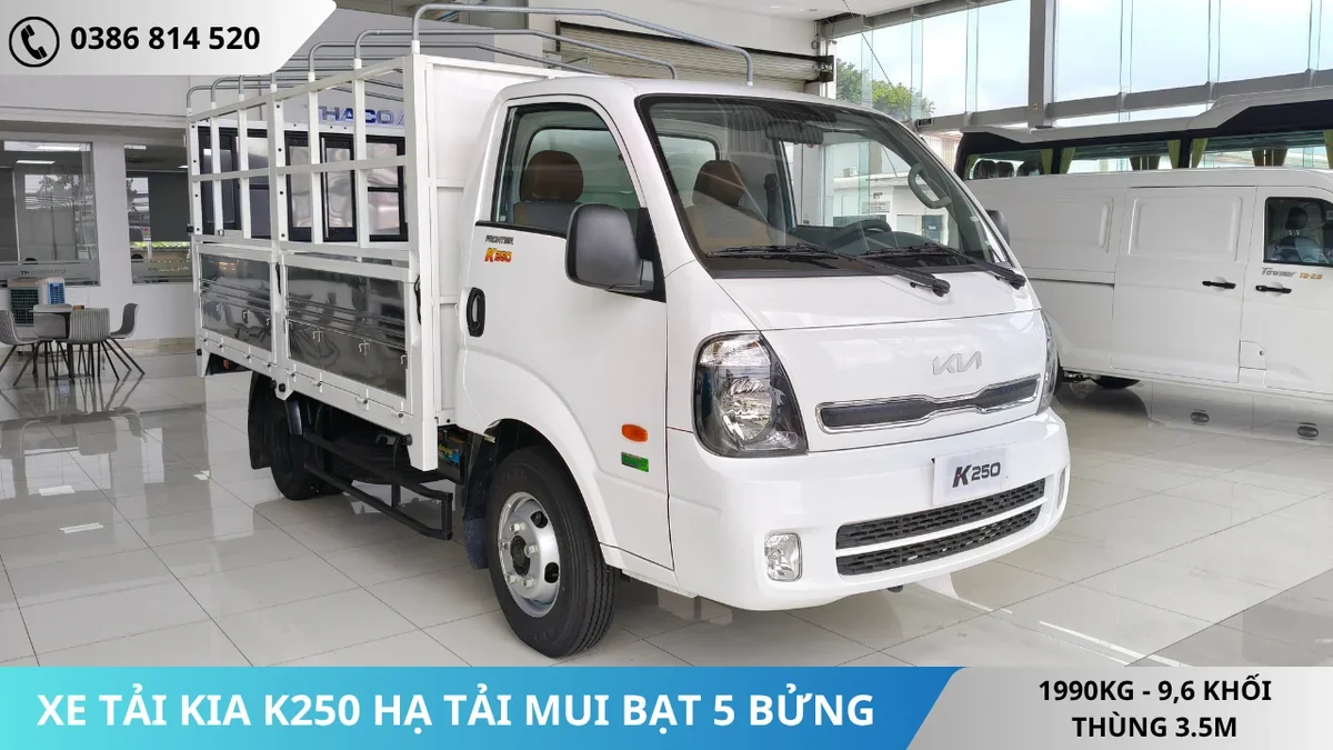 XE TẢI KIA K250 HẠ TẢI MUI BẠT 5 BỬNG (2) XE TẢI KIA K250 HẠ TẢI MUI BẠT 5 BỬNG (2)