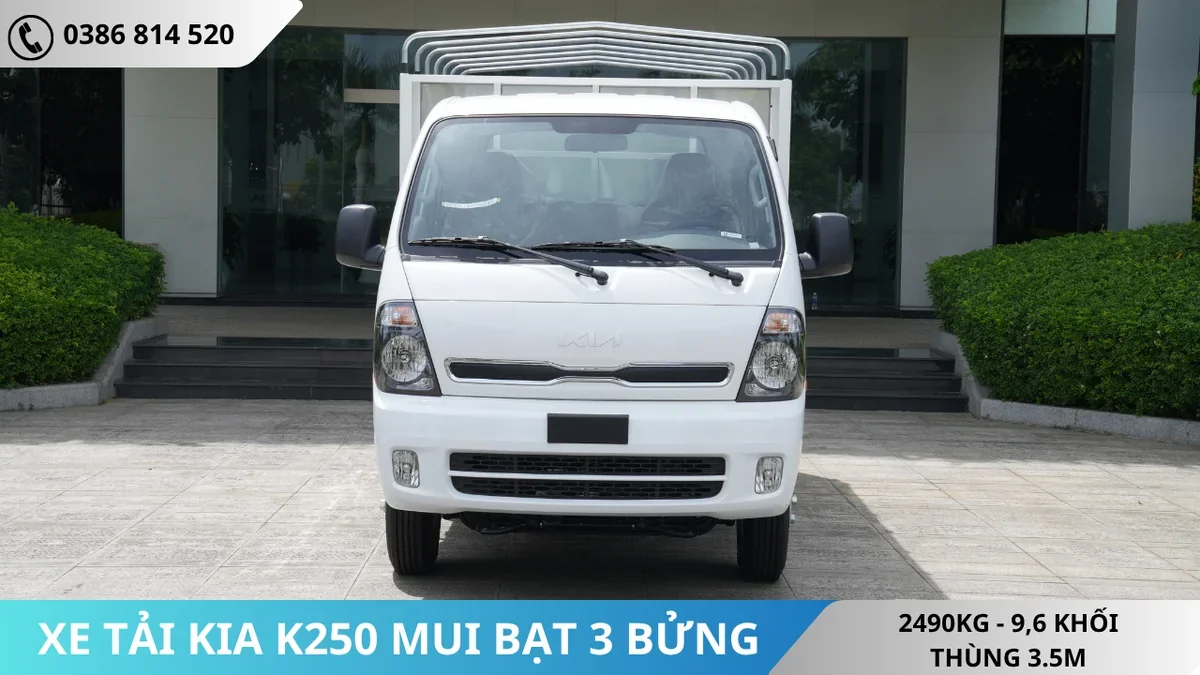 XE TẢI KIA K250 MUI BẠT MỞ 3 BỬNG