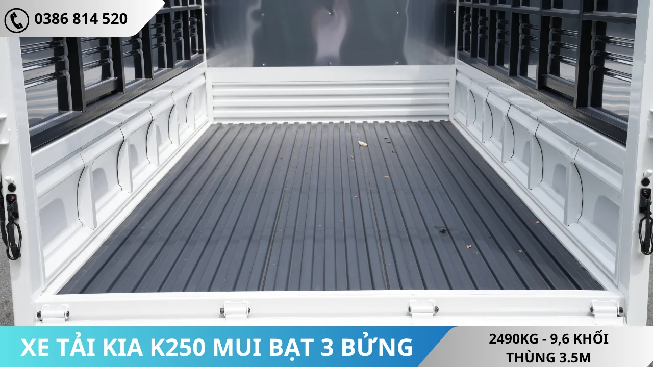 SÀN THÙNG MUI BẠT MỞ 3 BỬNG KIA K250