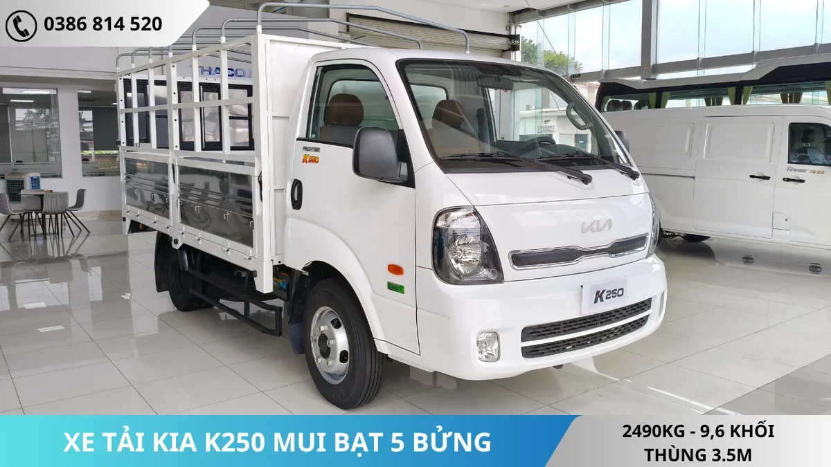 XE TẢI KIA K250 MUI BẠT 5 BỬNG M52 (2) XE TẢI KIA K250 MUI BẠT 5 BỬNG M52