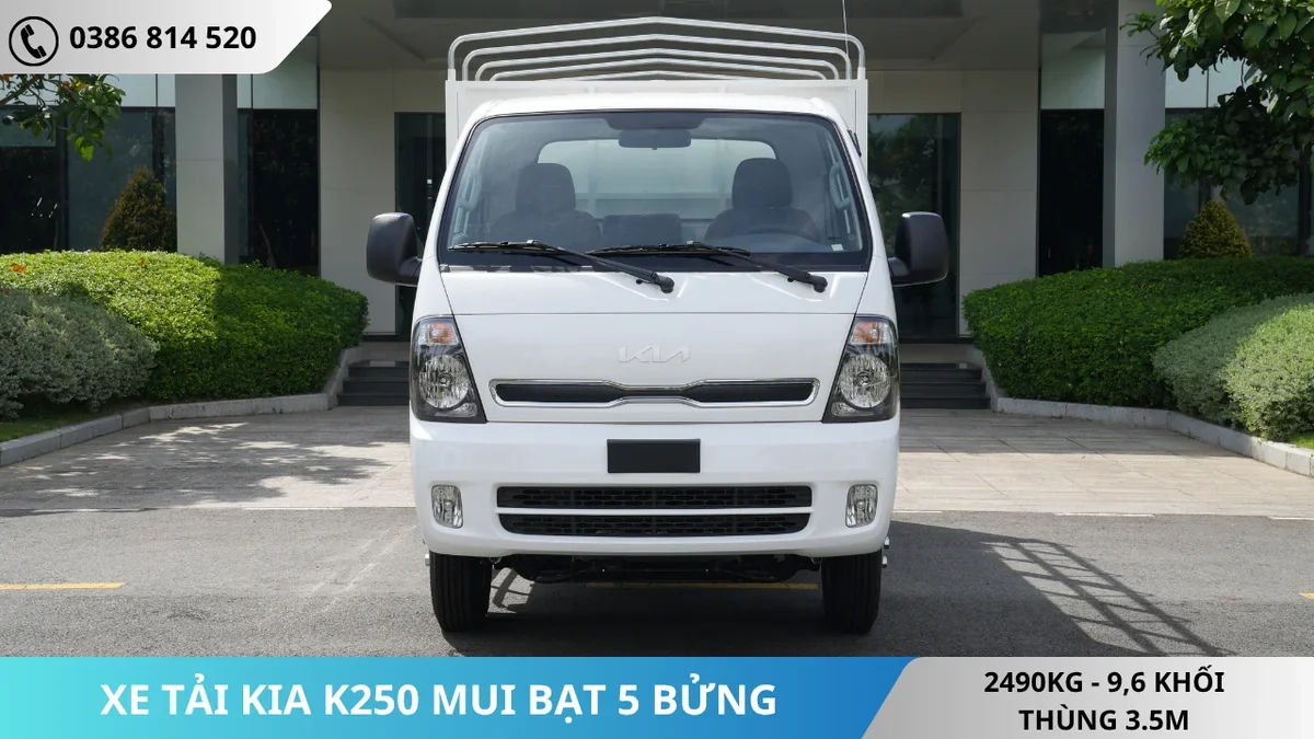 XE TẢI KIA K250 MUI BẠT 5 BỬNG M52 (3) XE TẢI KIA K250 MUI BẠT 5 BỬNG M52