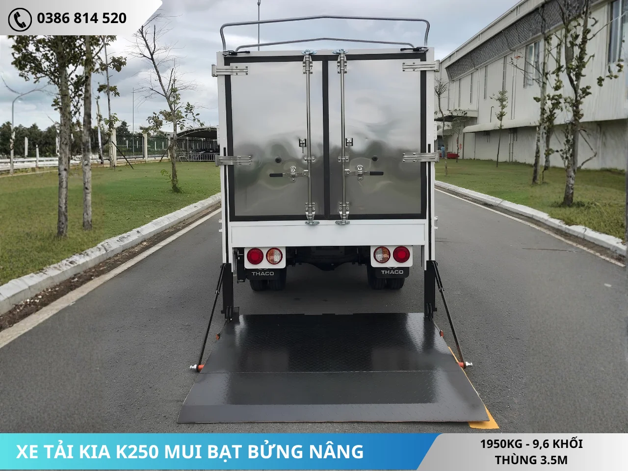 Bửng nâng Kia K250 mui bạt