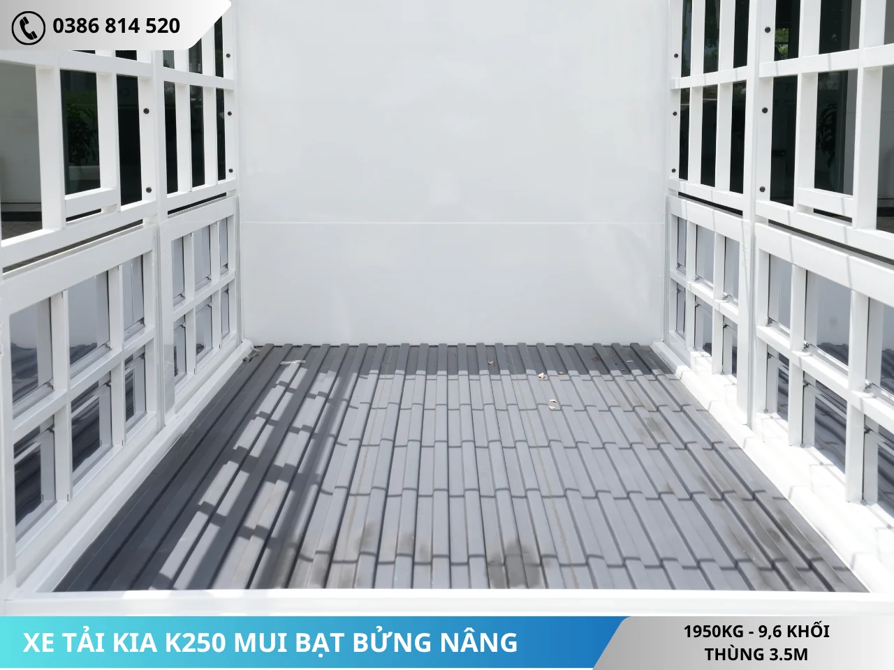 Sàn thùng kia k250 mui bạt bửng nâng