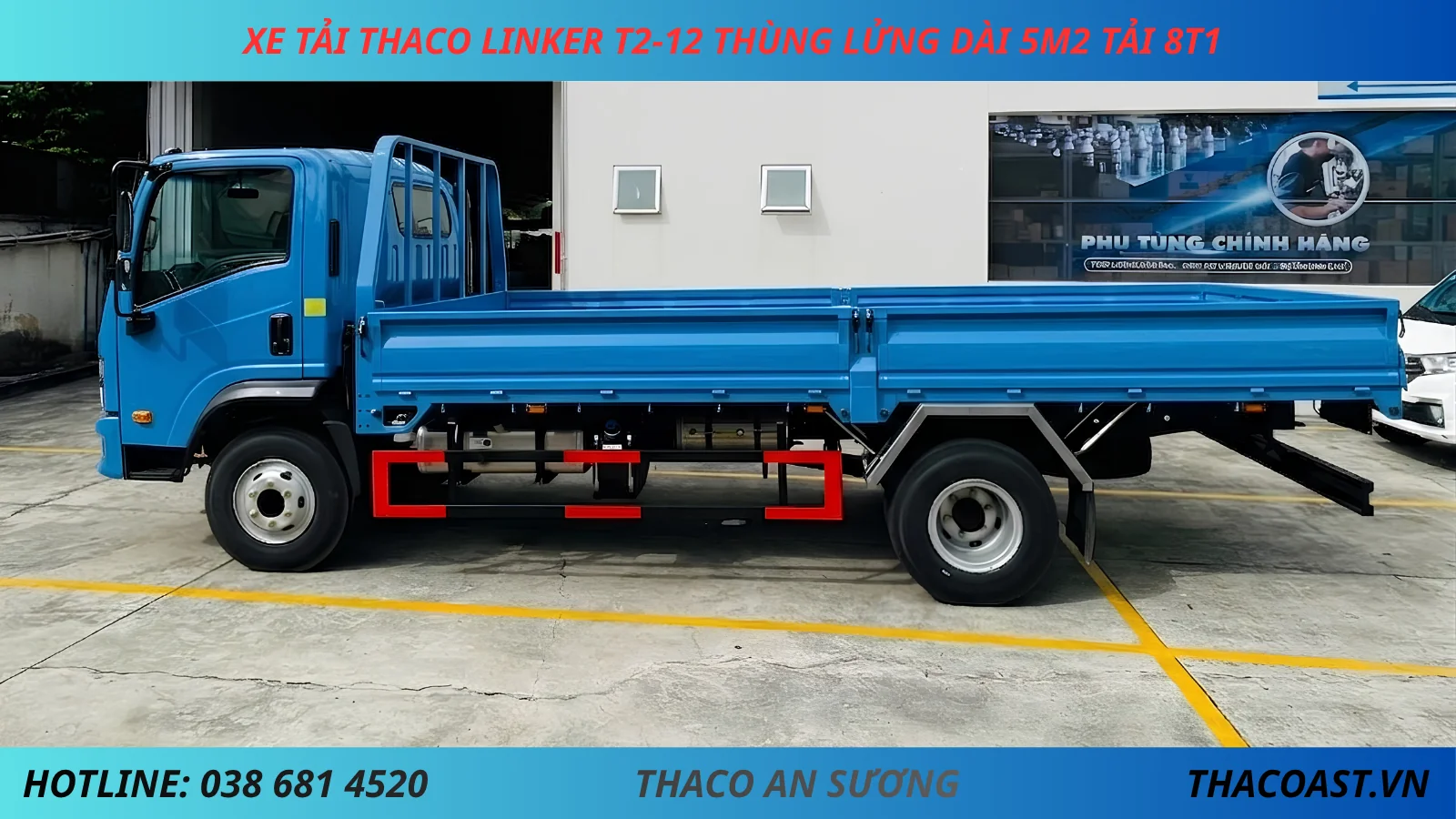 THACO LINKER T2-12 Thùng Lửng màu xanh dương