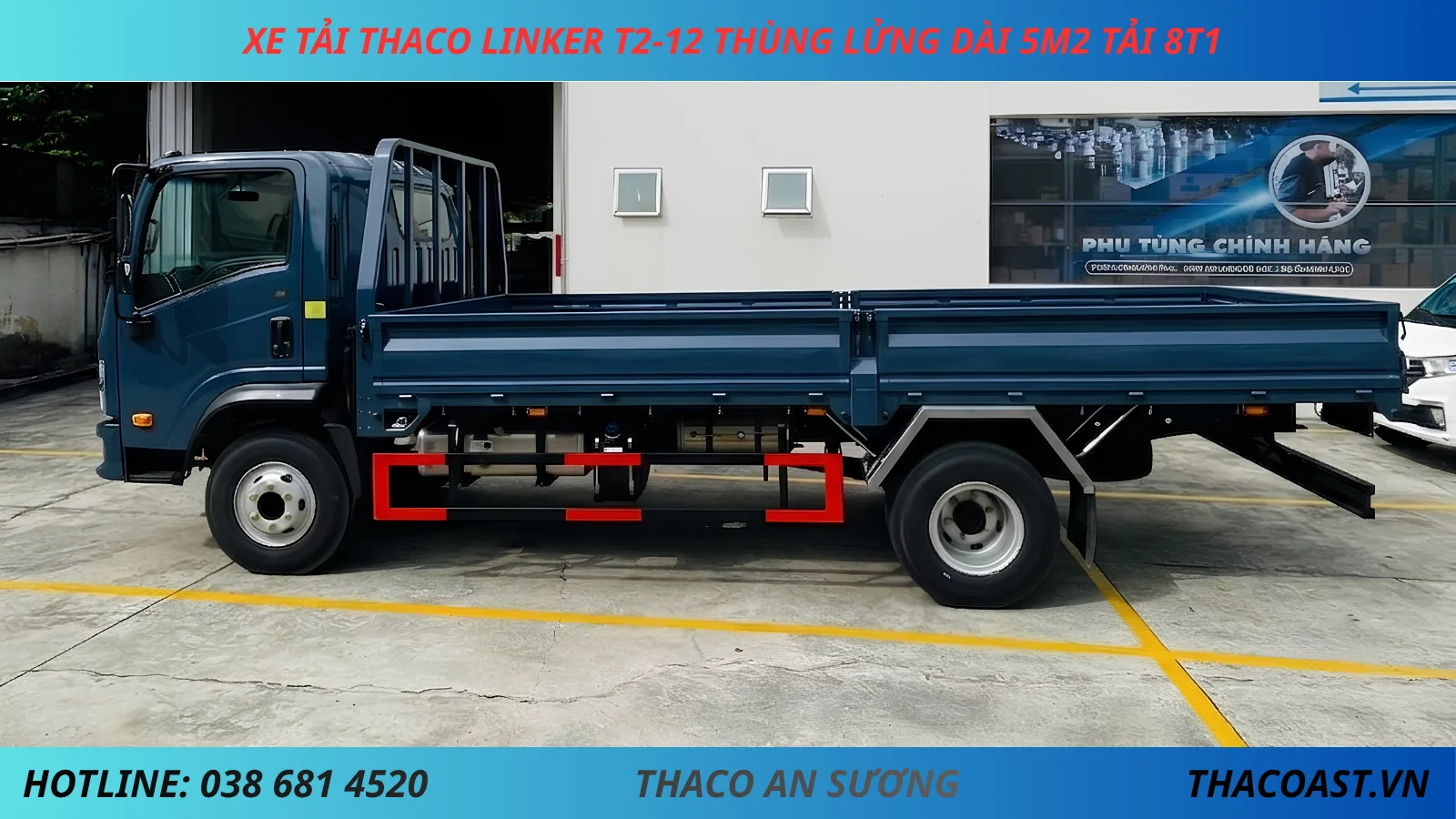 THACO LINKER T2-12 Thùng Lửng màu xanh