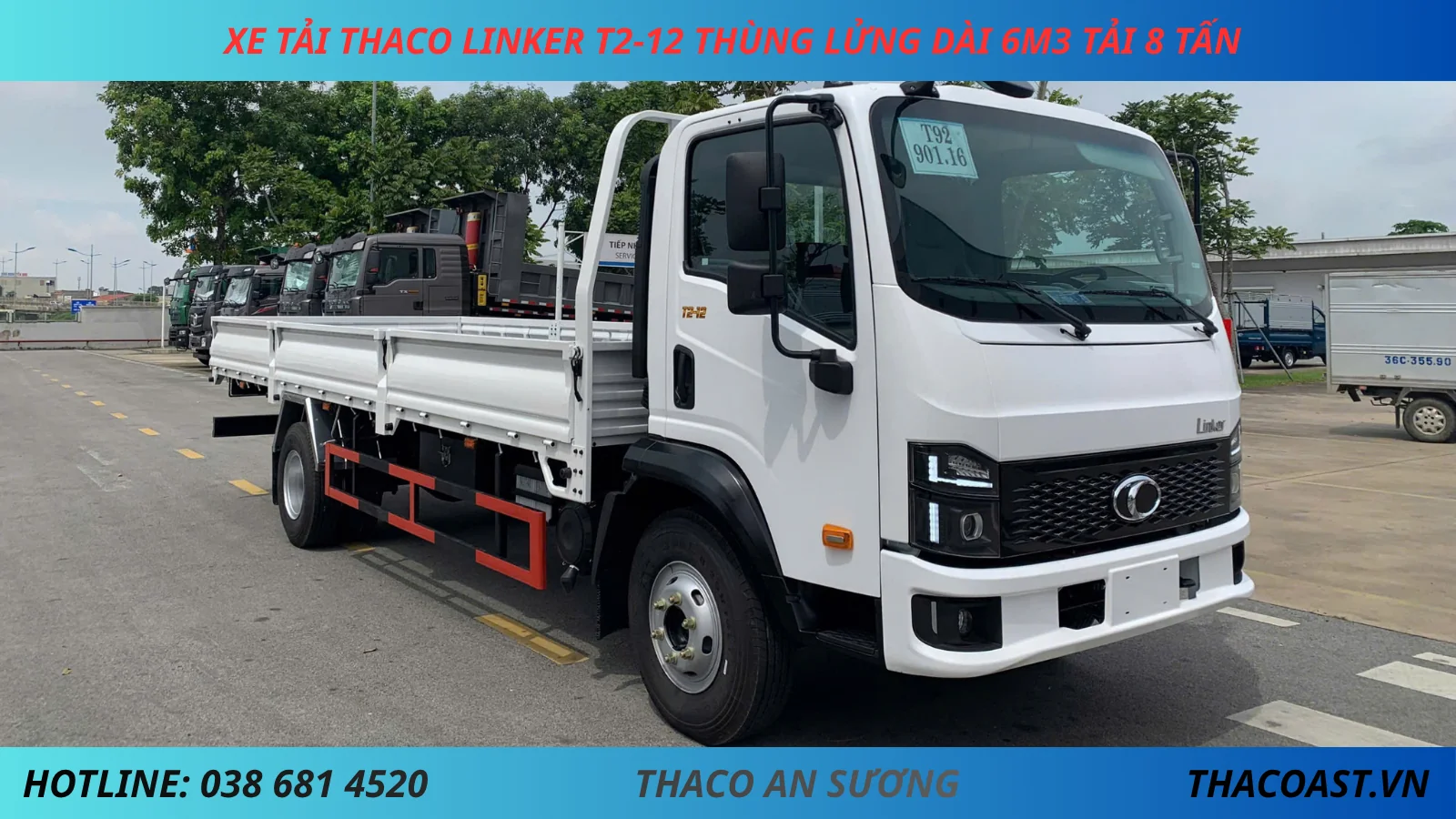 THACO LINKER T2-12 Thùng Lửng màu trắng