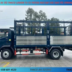 XE TẢI THACO LINKER T2-12 THÙNG MUI BẠT DÀI 5M8 TẢI 4990KG (4) XE TẢI 5 TẤN THACO LINKER T2-12 THÙNG MUI BẠT DÀI 5M8 MÀU XANH