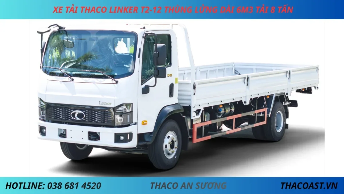 XE TẢI THACO LINKER T2-12 THÙNG LỬNG DÀI 6M3 TẢI 8 TẤN