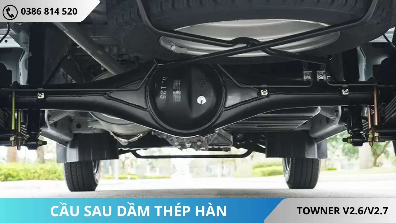 Cầu sau dầm thép hàn xe van Thaco Towner