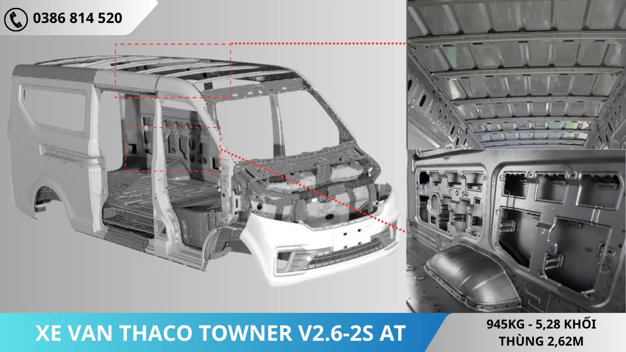 Chassis xe van Thaco V2.6-AT