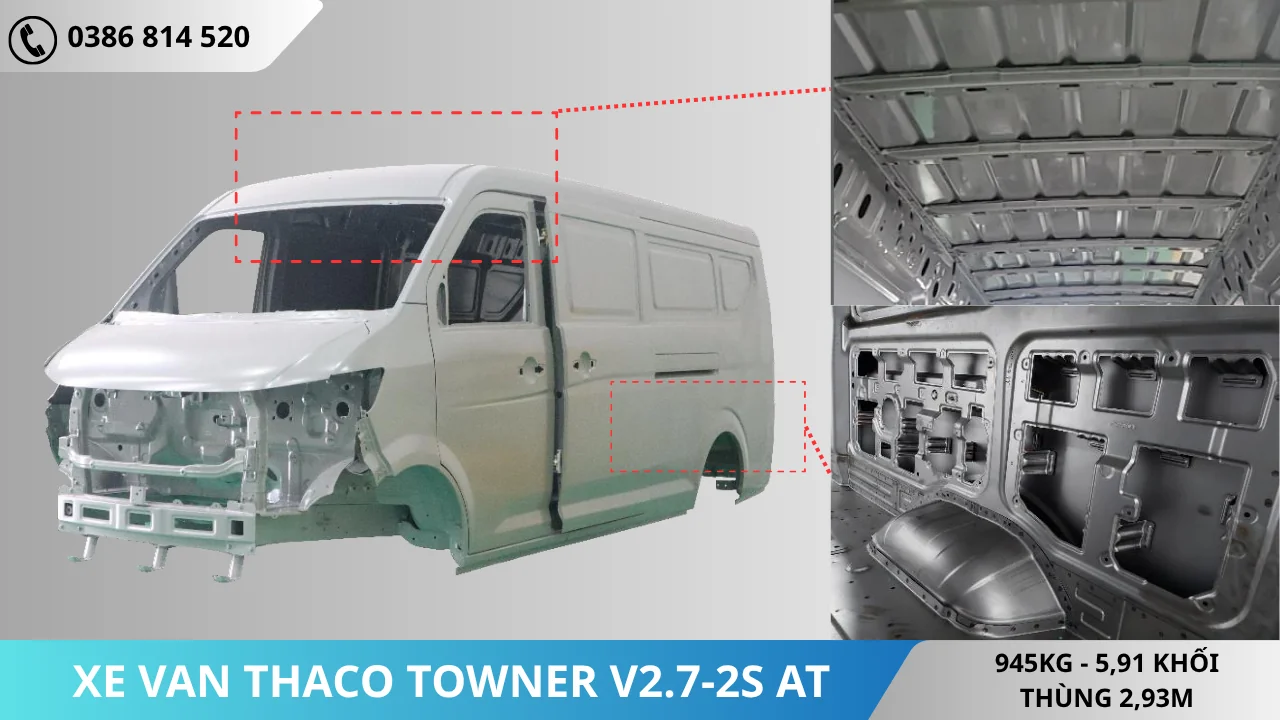 Chassis xe van Thaco V2.7-AT