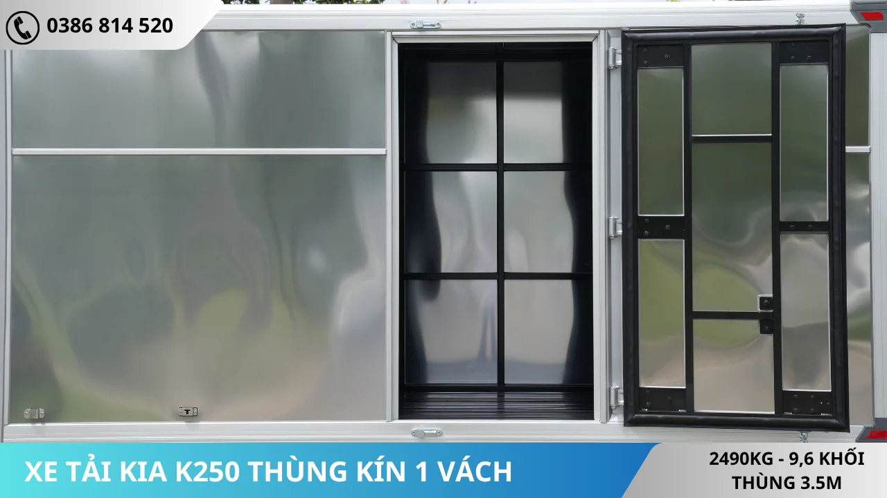 Cửa hông Kia K250 thùng kín 1 vách