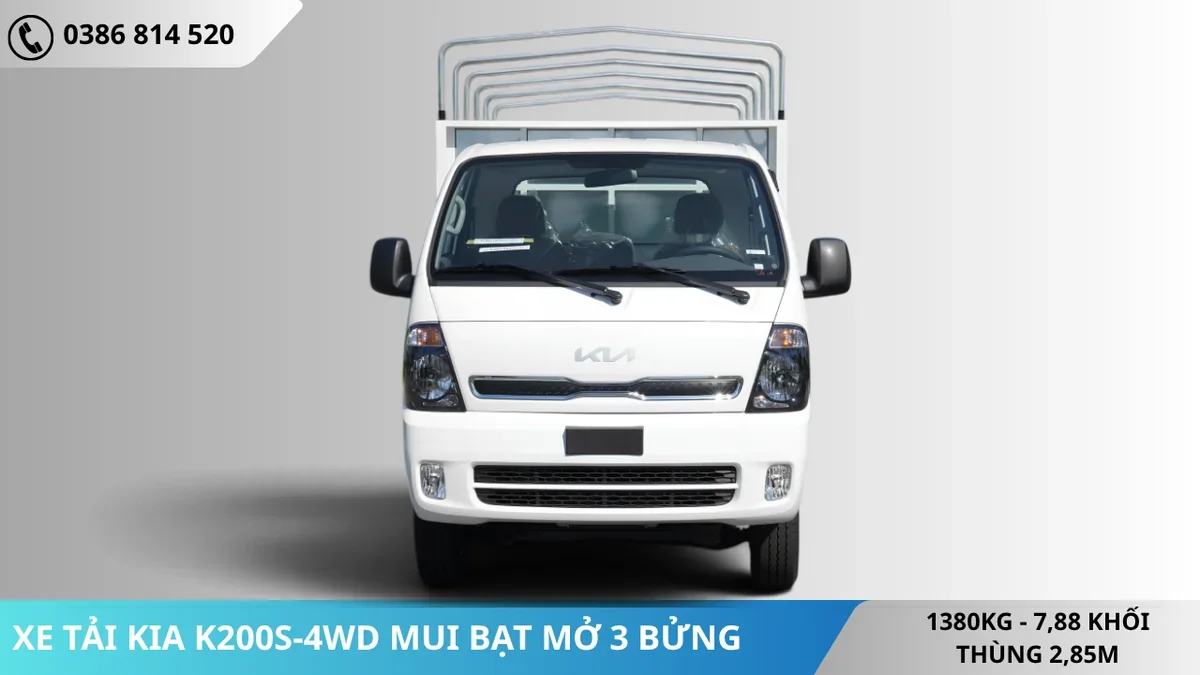 ĐẦU XE K200SD-4WD MUI BẠT 3 BỬNG ĐẦU XE K200SD-4WD MUI BẠT 3 BỬNG
