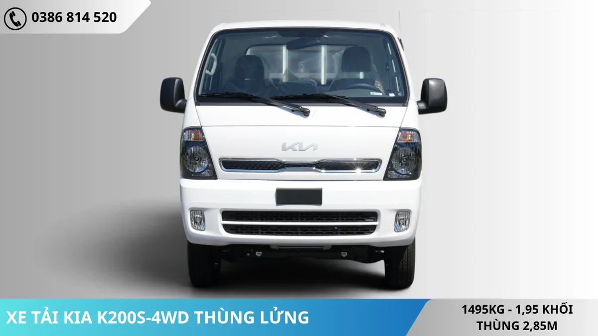 ĐẦU XE TẢI KIA K200S-4WD THÙNG LỬNG ĐẦU XE TẢI KIA K200S-4WD THÙNG LỬNG