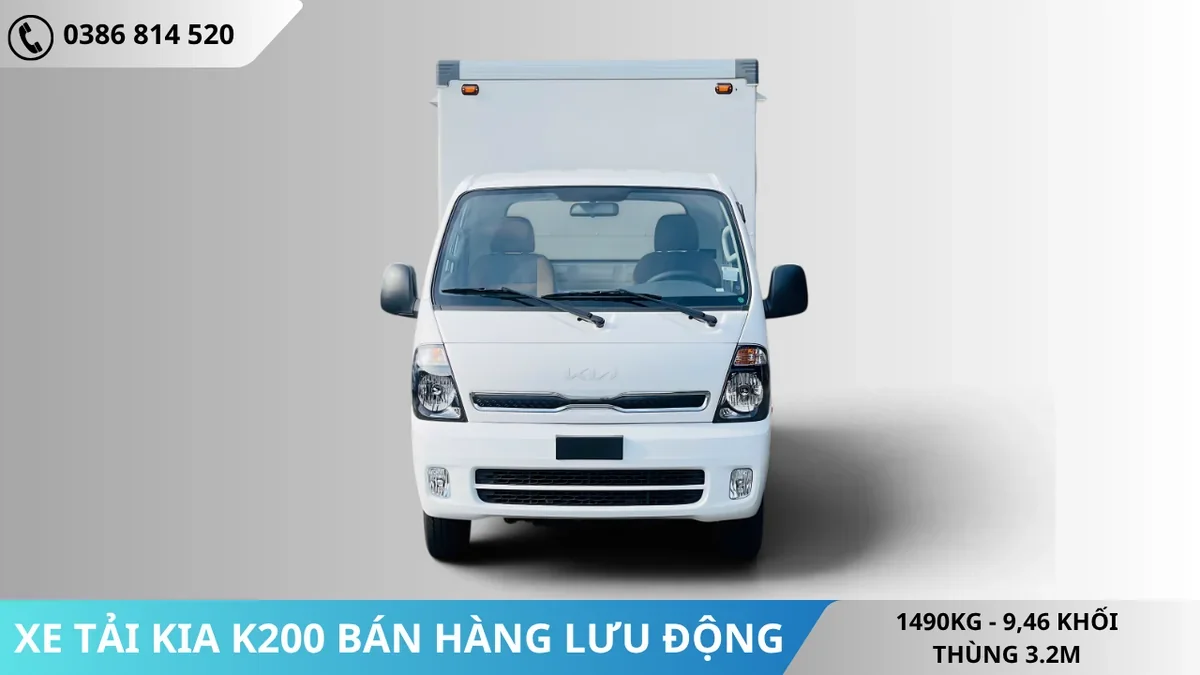 Đầu Xe tải Kia K200 bán hàng lưu động Đầu Xe tải Kia K200 bán hàng lưu động