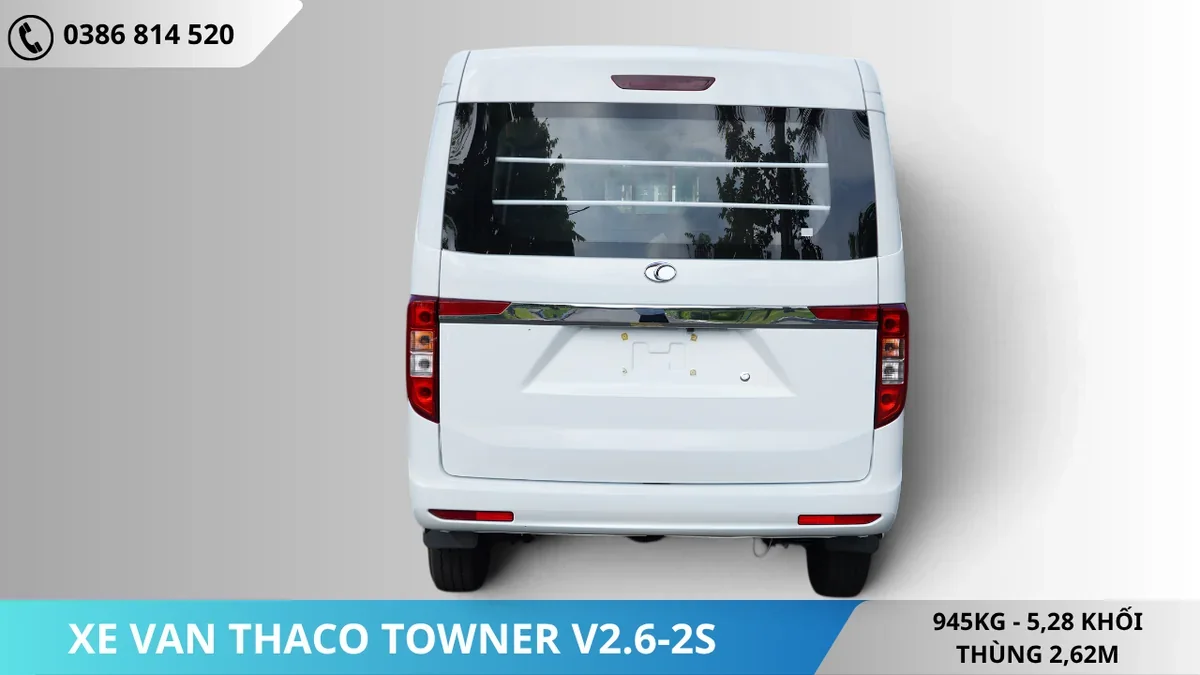 Đuôi Xe Van THACO TOWNER V2.6-2S Đuôi Xe Van THACO TOWNER V2.6-2S