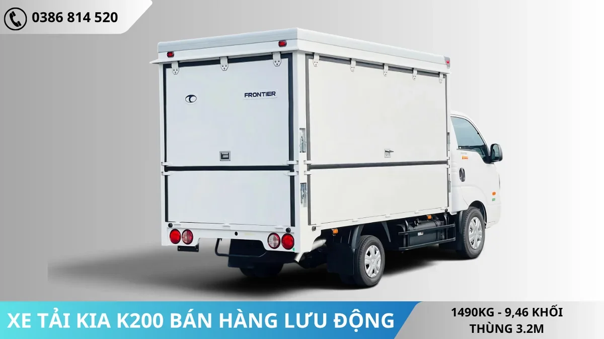 Đuôi Xe tải Kia K200 bán hàng lưu động (2) Đuôi Xe tải Kia K200 bán hàng lưu động