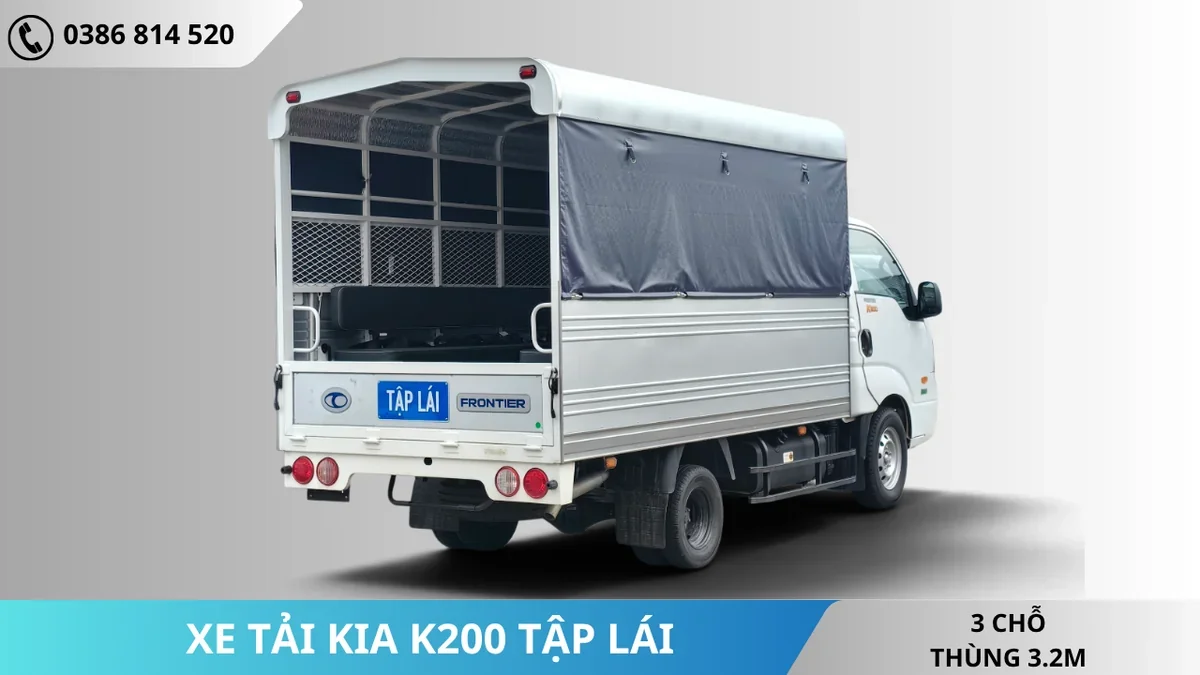 Đuôi Xe tải Kia K200 tập lái mới (2)