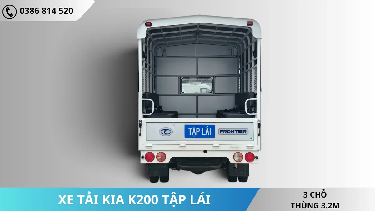 Đuôi Xe tải Kia K200 tập lái mới
