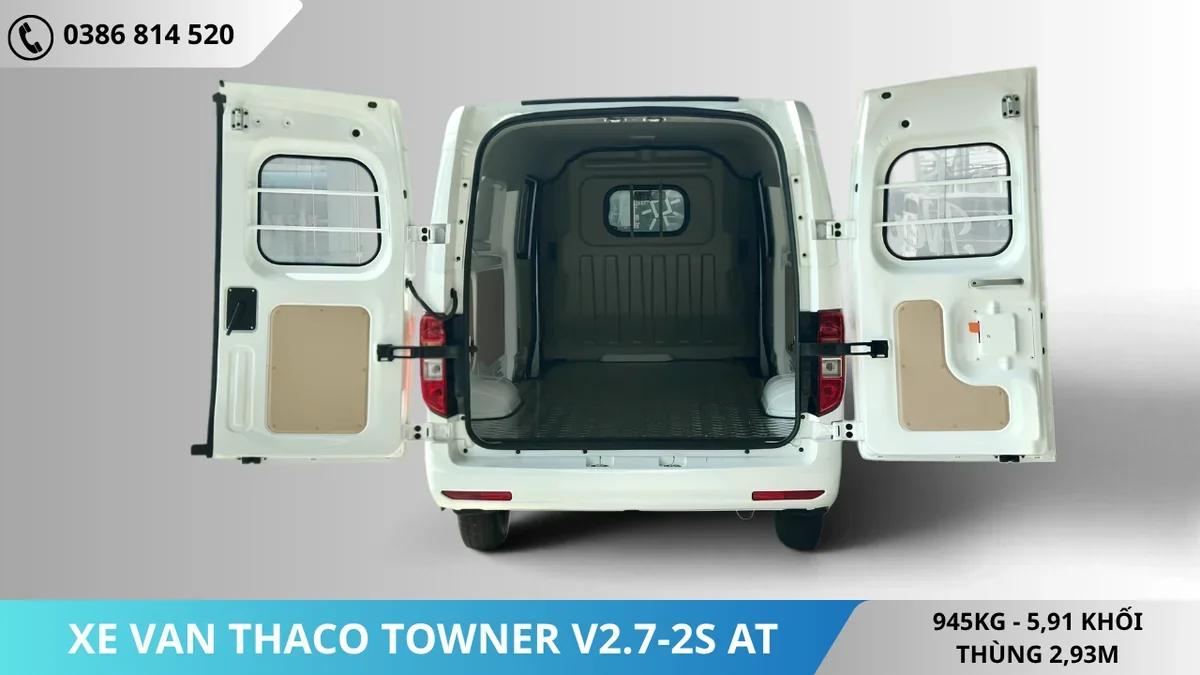 Thùng xe Van Thaco Towner V2.7-2S-AT Thùng xe Van Thaco Towner V2.7-2S-AT