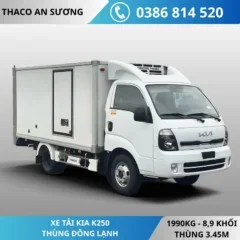 HÌNH NỀN WEB KIA K250 ĐÔNG LẠNH DL1 XE TẢI KIA K250 THÙNG ĐÔNG LẠNH THÙNG DÀI 3M45 TẢI 1990KG