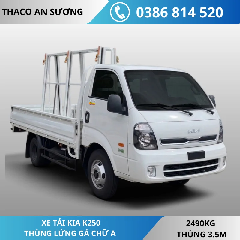 Xe tải Kia K250 thùng chở kính