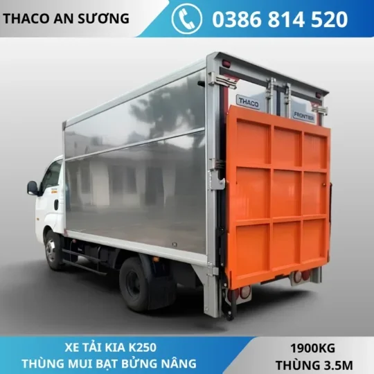 HÌNH NỀN WEB KIA K250 KN Xe tải Kia K250 thùng kín bửng nâng