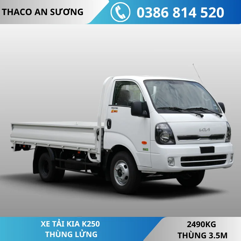 XE TẢI KIA K250 THÙNG LỬNG |THÙNG 3M5|2490KG