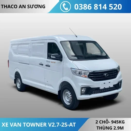 HÌNH NỀN WEB XE VAN SỐ TỰ ĐỘNG V2.7-2S AT XE VAN 2 CHỖ SỐ TỰ ĐỘNG THACO TOWNER V2.7-2S-AT THÙNG DÀI 2M9 TẢI 945KG