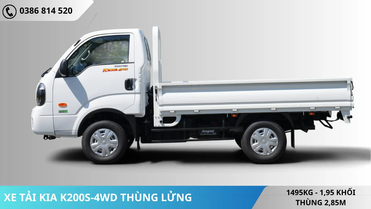 MẶT HÔNG KIA K200S-4WD THÙNG LỬNG