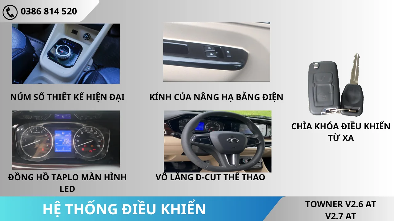 Hệ thống điều khiển xe van số tự động Thaco Towner