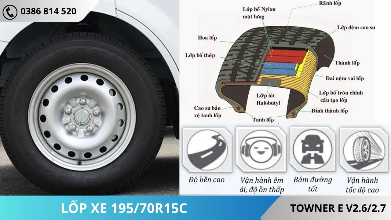 Lốp xe 195_70R15C Towner EV
