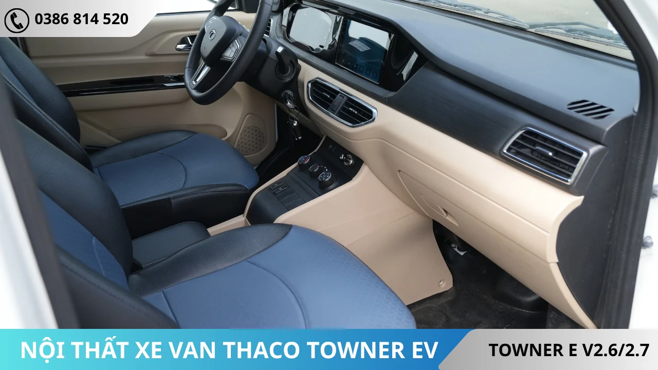 Nội thất xe van Thaco Towner EV 