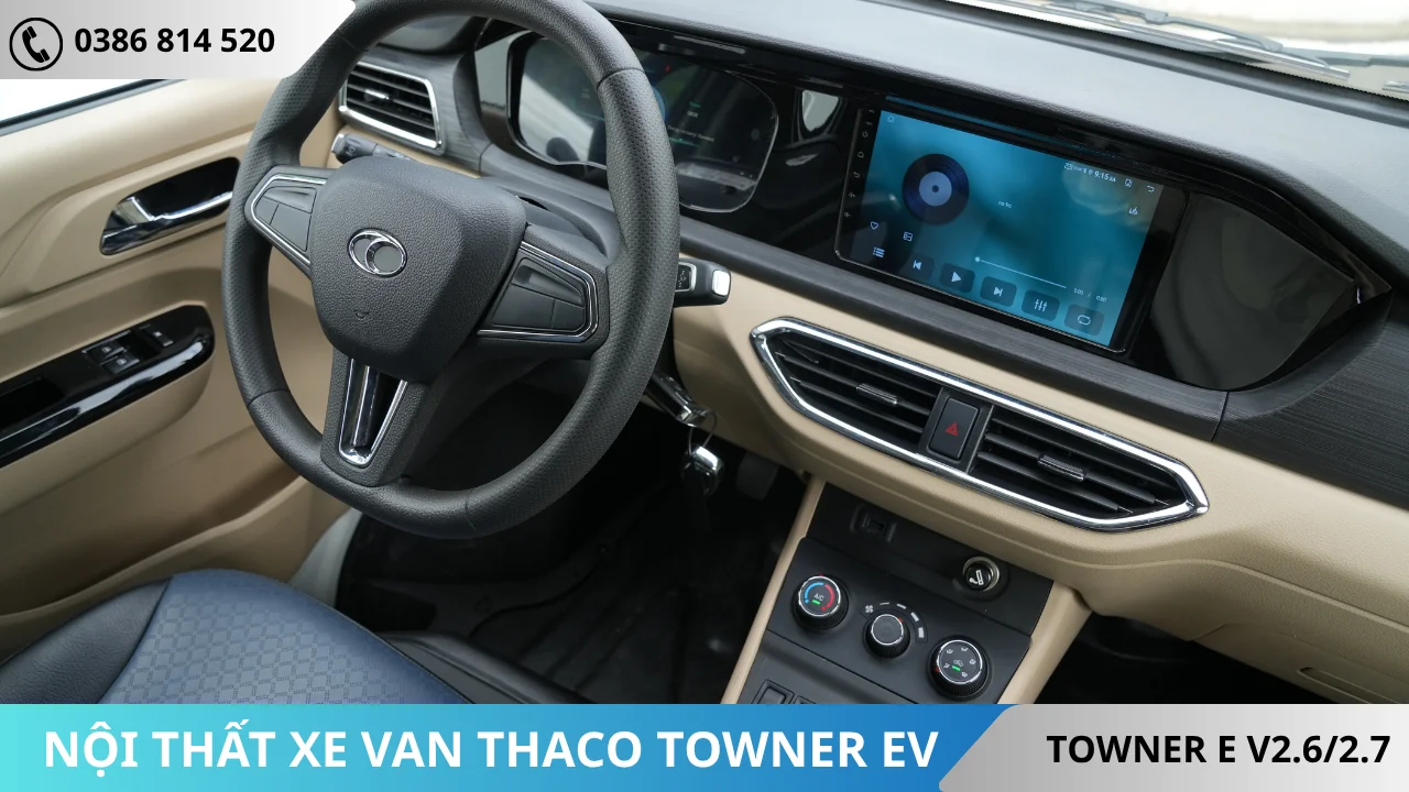 Nội thất xe van Thaco Towner EV 