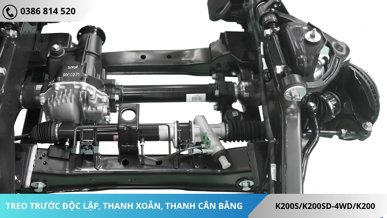 HỆ THỐNG TREO TRƯỚC KIA K200S-4WD ĐỘC LẬP, THANH XOẮN, THANH CÂN BẰNG